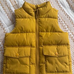 Toddlers Yellow Puffer Vest